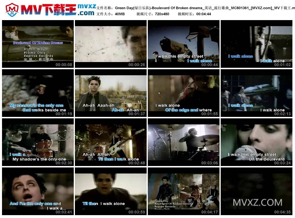 Green Day(绿日乐队)-Boulevard Of Broken dreams_英语_流行歌曲_MC801361